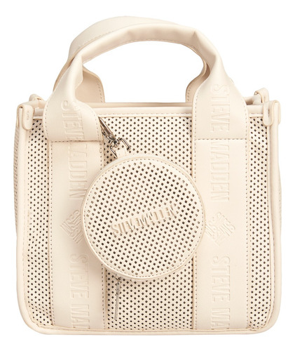 Satchel Bwebber Perf Vanilla Steve Madden Bags Acabado De Los Herrajes Níquel Color Amarillo Correa De Hombro Amarillo Diseño De La Tela Lisa