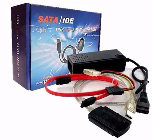 Cabo Adaptador Usb 2.0 Ide Sata Hd Dvd Conversor Pc C/ Fonte