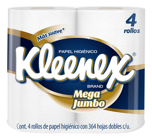 Kleenex brand papel higiénico 4 rollos doble hoja