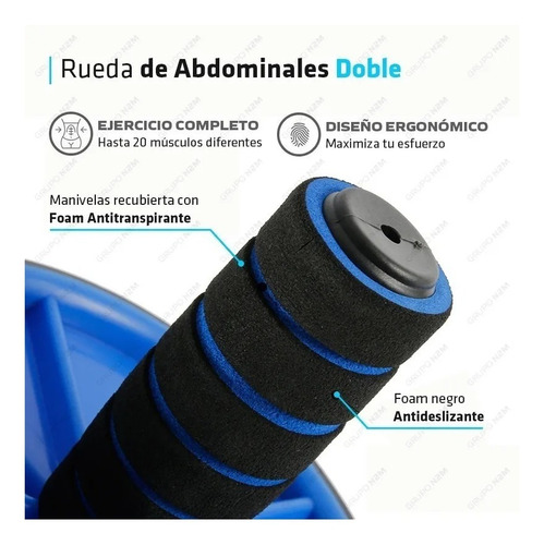 Rueda Abdominales Doble Entrenamiento Fitness Ejercicio Gym