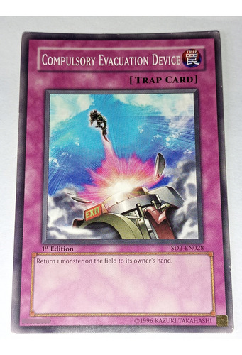 Compulsory Evacuation Device Yugioh Tcg #sd2-en028 Compulsory Evacuation Device Inglés (Usado)