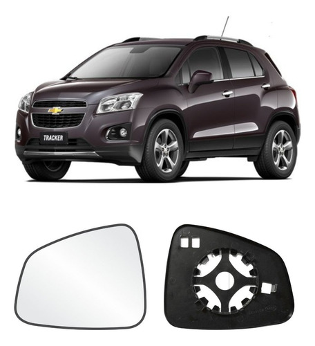 Lente Espelho Retrovisor C/ Base Tracker 13/19 Lado Esquerdo