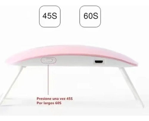 Lámpara Secador Uñas Led Uv Mini Portátil Plegable Manicura