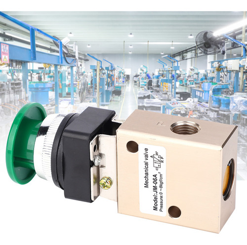 Válvula Mecánica Con Botón Pulsador Jm-06a Neumática De 2 Po