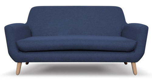 Love Seat Skara Sofamatch, Tela Quantum, Patas Natural Color Blue