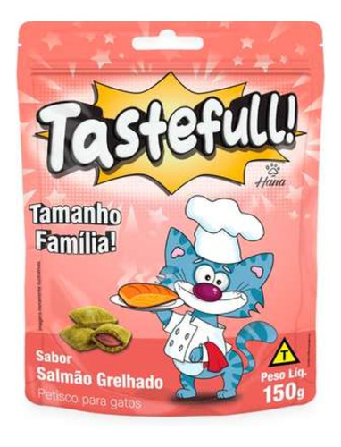 Petisco Para Gatos Sabor Salmão Grelhado 150g Tastefull Hana