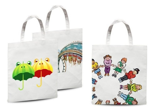 Bolsa De Poliéster Promocional Para Sublimar 3 Pz Color Blanco