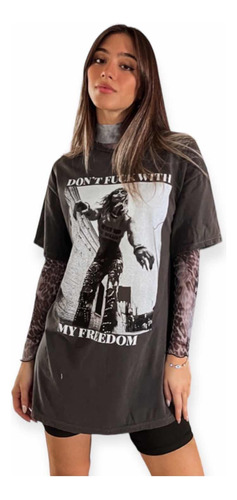 Miley Cyrus Remeron Oversize Remera My Freedom Mili Circus