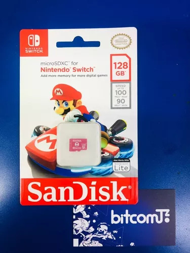 Tarjeta de memoria Sandisk Microsdxc 128 GB para Nintendo Switch con funda