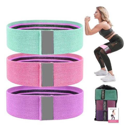 Bandas Elásticas X3 Resistencias Fitnes Pilates Gym Clicshop