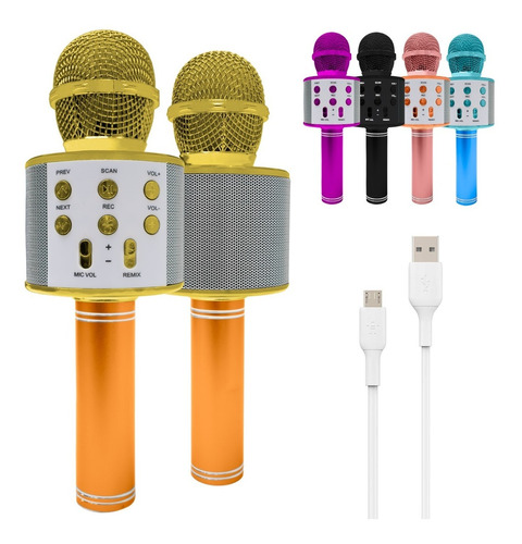 Microfono Karaoke Bluetooth Inalambrico Parlante Recargable