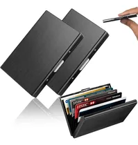 Comprar Tarjetero Metal Acero Inoxidable Cartera Credito 2pz