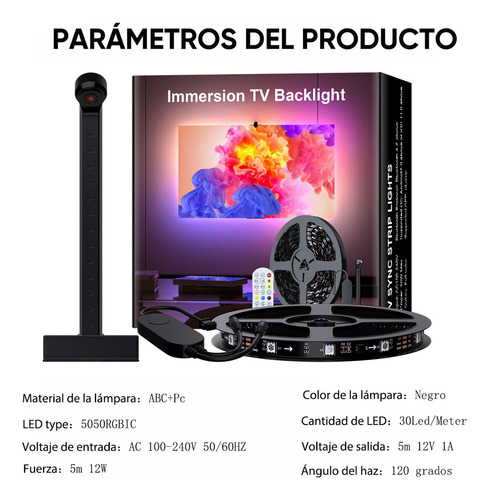 Cámara Rgbic Con Luz Led De Inmersión Para Tv Tira.