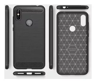 Funda Tpu Rugged Fibra Carbono Para Motorola One Fusion Plus