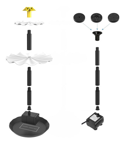 Fuente Solar Para Baño De Pájaros Fuente Solar Bomba De