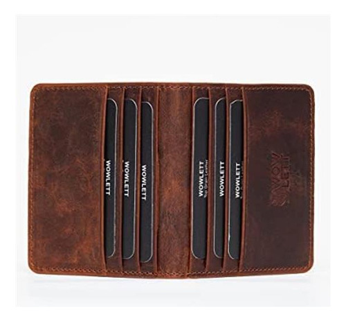 Billetera De Hombre Wowlett Cierre A Presion Ginger Marron