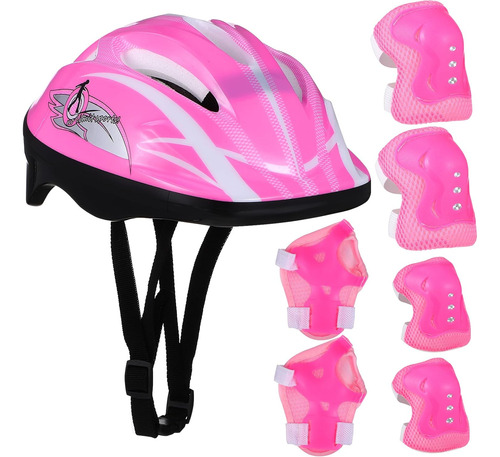 Juego De Casco Deportivo Con Rodilleras Y Coderas Para Niños