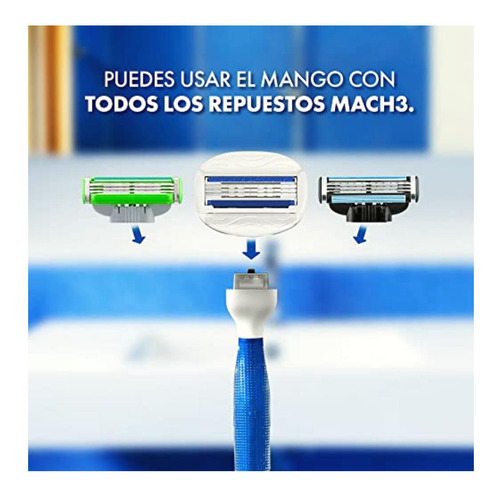 Gillette Mach3 Cuerpo 2 Cartuchos Para Afeitar El Cuerpo