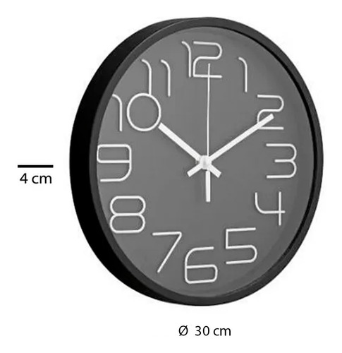 Imagen 2 de 6 de Reloj De Pared Moderno Minimalista Grande Silencioso Quartz