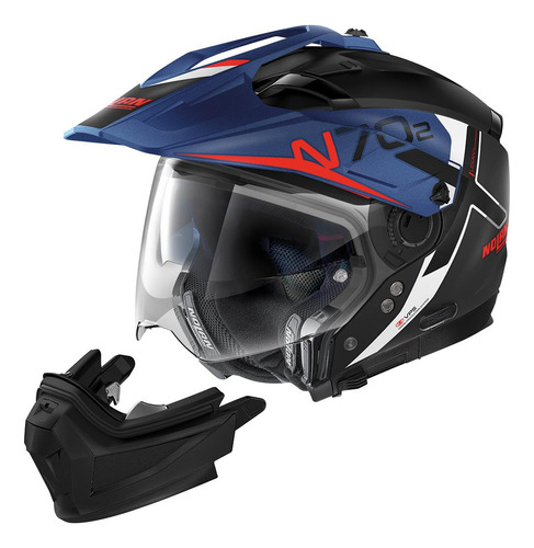 Casco Moto Nolan Cross Modular N70 2x Bungee N-com