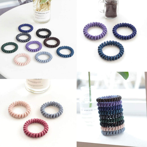 20 Lazos En Espiral Para El Pelo, Elásticos De Plástico, Sin
