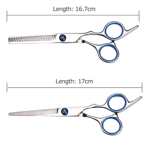 Juego De Tijeras De Barbero Profesionales De Acero Inoxidabl