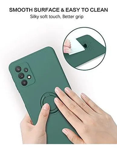 Funda Para Samsung A32 5g De Silicona Anillo 360 - Verde