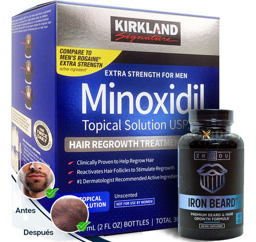 Barba Increíble | Minoxidil 5% + Vitaminas Premium 60 Caps |