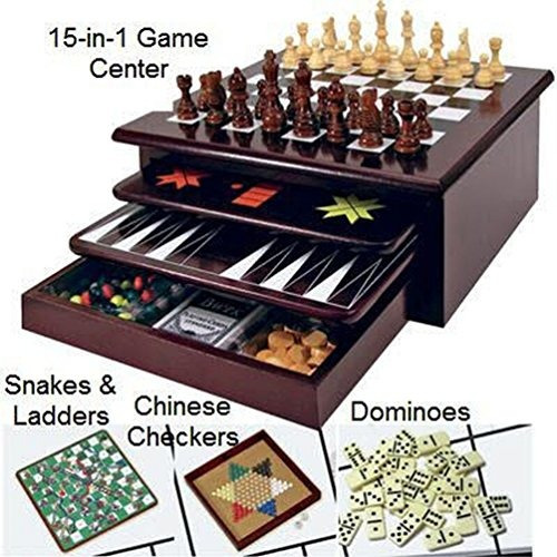 Board Game Set - Deluxe 15 In 1 Tabletop !