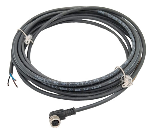 E18224 Cable Hembra Ángulo M8, 3 Pins, 5 Mts Ifm Paq 2pz