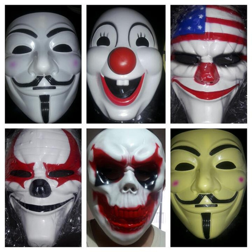 Mascaras Payday Jason Anonimus Halloween Payasos