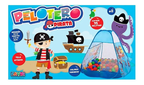 Pelotero Pirata Carpa+ 75 Pelotas Faydi