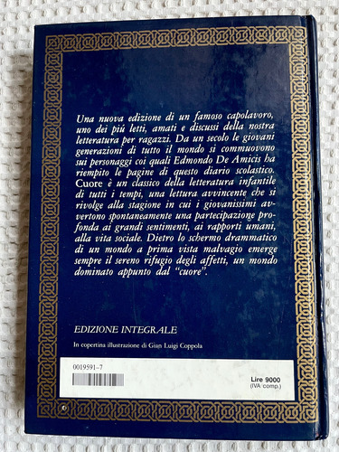 Cuore De Edmondo De Amicis - Tapa Dura, Italiano (Usado)