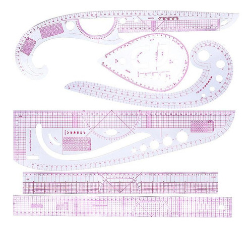 6 Piezas / Multifunción Regla Curva Herramientas De