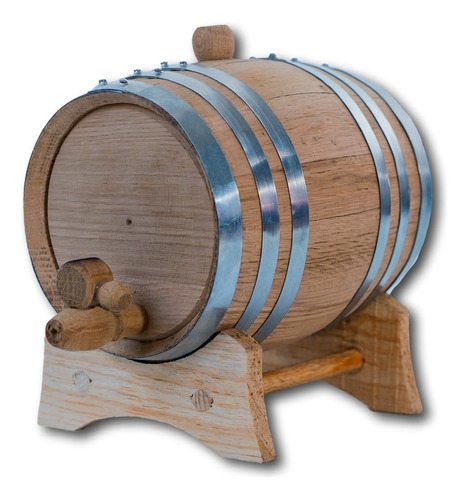 American Oak Barrel, 5 Liter, To Age Whiskey. Aros Plateados