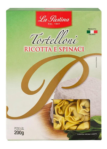 Tortelloni Ricota E Espinafre Italiano La Pastina 200g