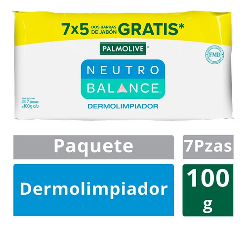 Jabón en Barra Palmolive Neutro Balance Dermolimpiador 7 Barras de 100g