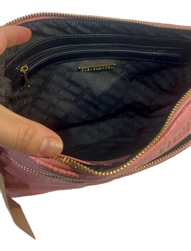 Muñequera Steve Madden Rosa, Super Amplia Para Dama Rosa Liso