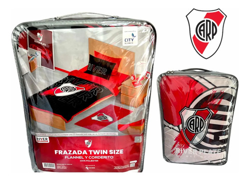 Frazada River Plate De Cordero Super Suaves Unicas Oficial River Plate Rojo