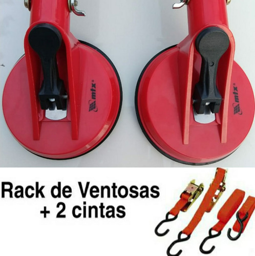Imagem 5 de 6 de Rack Ventosa Para Planchas Caiaques + 2 Cintas Reforçadas
