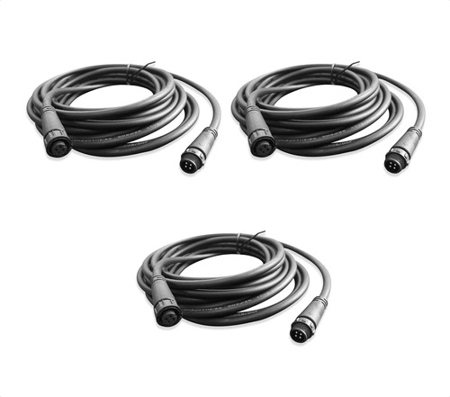 Cable Extensión 5m Con Conectores Roscados Barras Led Rgb X3