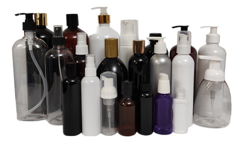 Botella Pet Negra 1000 Ml Sin Tapa 10 Piezas