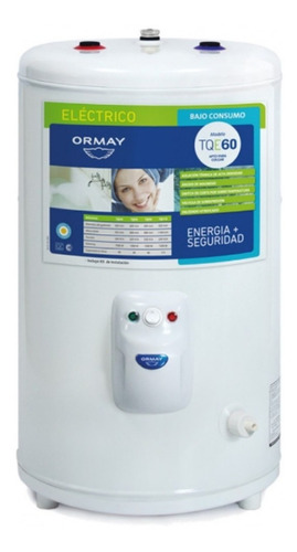 Termotanque Eléctrico Ormay Eco-calentamiento Tqe-60 Blanco