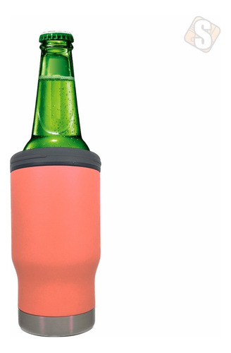 Copo Termico Cerveja Longneck Latinha Barrigudinha Cor Salmão