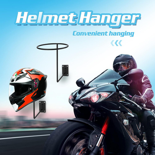 Soporte Multifuncional De Pared Casco De Motocicleta, P...