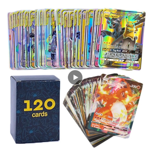 120 Cartas Pokemon Battle Car(76gx 44tag Team), Envió Gratis