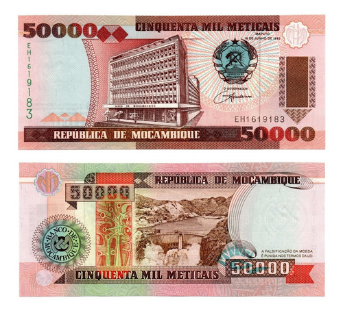 Imagen 1 de 1 de Mozambique 50,000 Meticais Año 1993 Numismatic Collection