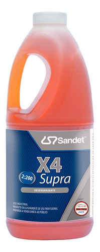X4 Supra Desengraxante Concentrado 2 Litros Sandet