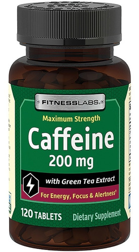 Cafeína Pura 200 Mg 120 Tabletas With Green Tea Finess Labs 
