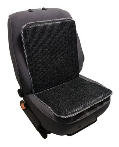 Cubre Asiento Y Respaldo Negro Fresco Con Resorte Para Auto 